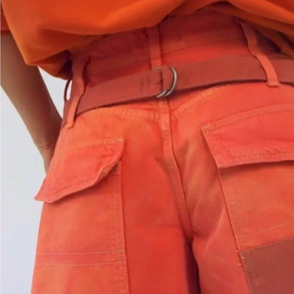 NWT FREE PEOPLE WE THE FREE Waterfalls Baggy Wide-Leg Jeans In Oklahoma Sun - Picture 9 of 9